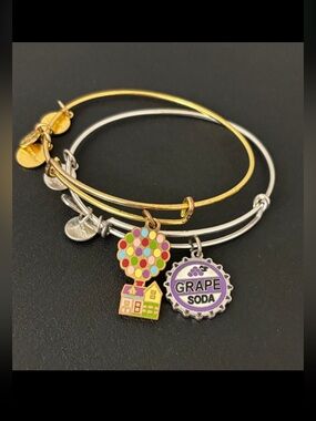 Alex and Ani Bracelets, Set of 2, Disney Pixar Up- Balloon & Grape Soda #312